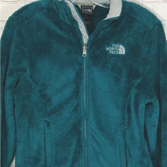 The North Face Osito Fleece Jacket Women’sBlue Teal Zip Pockets - Picture 3 of 5